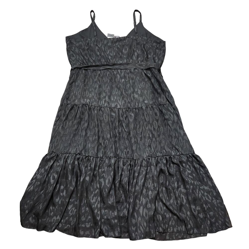 NWT City Chic Maxi Trixie Black Leopard Print Faux Wrap Dress Size XL - Picture 8 of 9